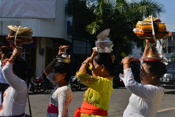 Vie Rue Culture Indonésienne Vêtements Traditionnels — Photo