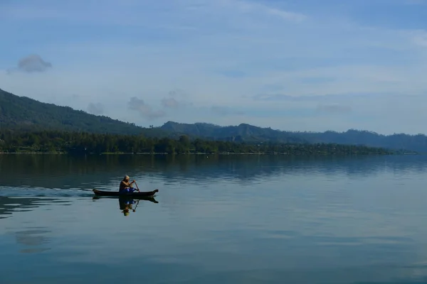 Schöne Aussicht Auf Den Batur See Mit Blick Auf Den — Stockfoto