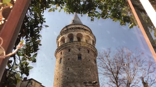 Галата Башня Которая Датируется Многими Годами Является Одной Старейших Архитектур — стоковое видео