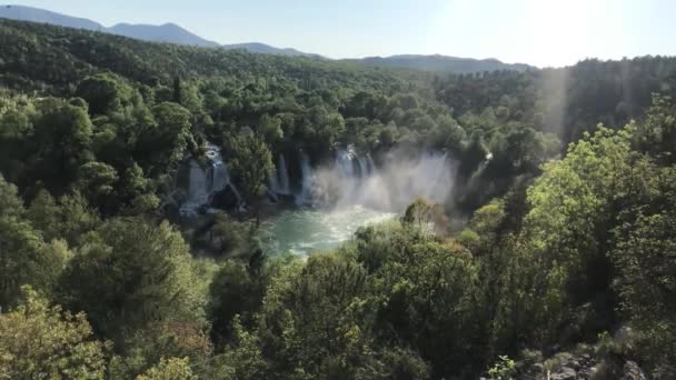 Cascade Kravica Sur Rivière Trebizat Bosnie Herzégovine — Video