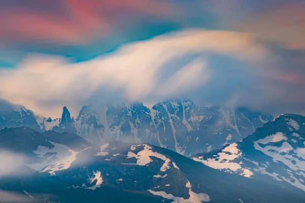 Góry Kackar Altiparmak Szczyt Mgła Dym — Zdjęcie stockowe