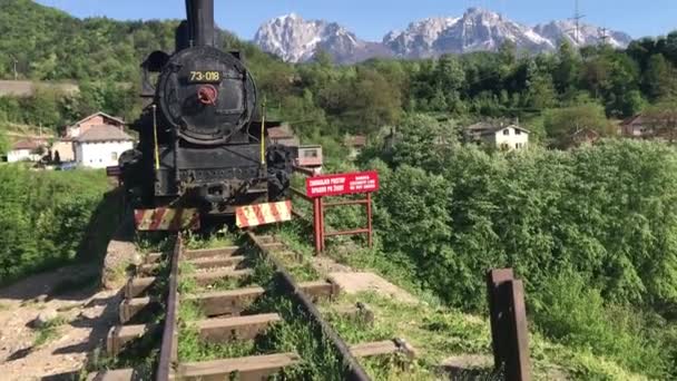 Jablanica Brug Rivier Neretva Verwoest Tijdens Tweede Wereldoorlog Jablanica Bosnië — Stockvideo