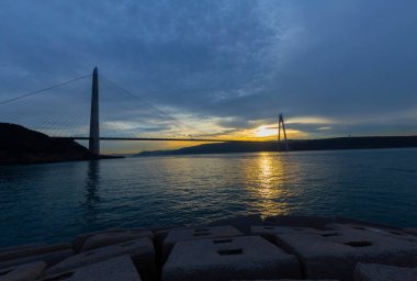 İstanbul 'un Poyrazkoy kentinden İstanbul Boğazı manzarası