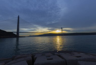 İstanbul 'un Poyrazkoy kentinden İstanbul Boğazı manzarası