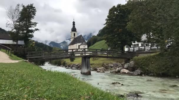 Ramsau Koło Berchtesgaden Alpach Bawarskich — Wideo stockowe