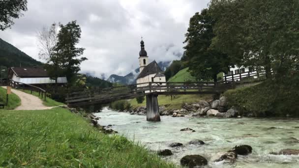 Ramsau Κοντά Berchtesgaden Στις Βαυαρικές Άλπεις — Αρχείο Βίντεο