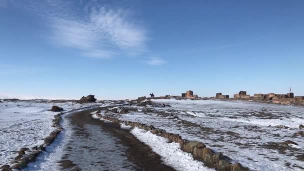 Ani Ruins Kars Τουρκία Ιστορική Παλιά Πόλη Άνι Βρίσκεται Στον — Αρχείο Βίντεο