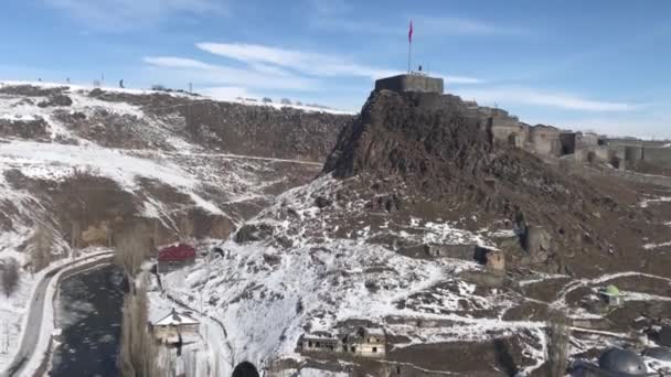 Castillo Landscape Kars Turquía — Vídeo de stock