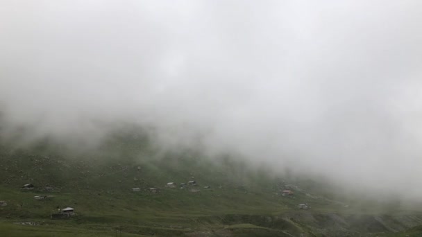 Avusor Plateau Och Kackar Mountains Med Blå Molnig Himmel Bakgrund — Stockvideo