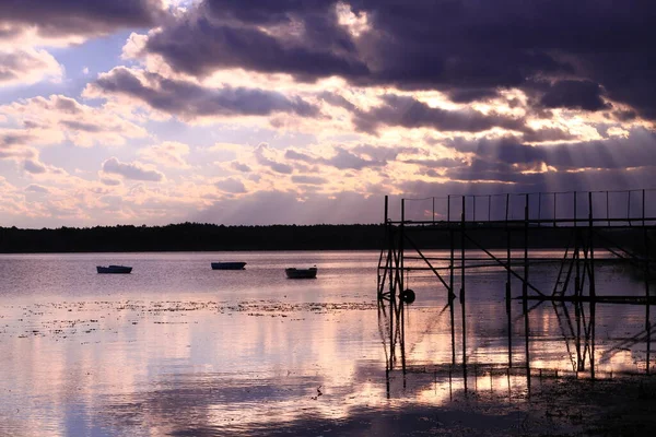 Farbenfroher Sonnenuntergang Über Dem Terkos See — Stockfoto