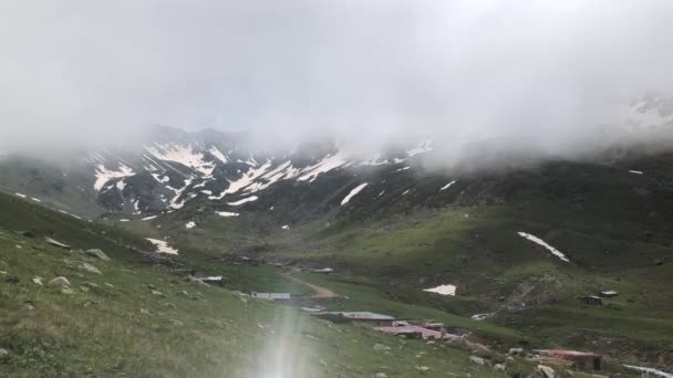Avusor Plateau Kackar Mountains Met Blauwe Bewolkte Lucht Achtergrond — Stockvideo