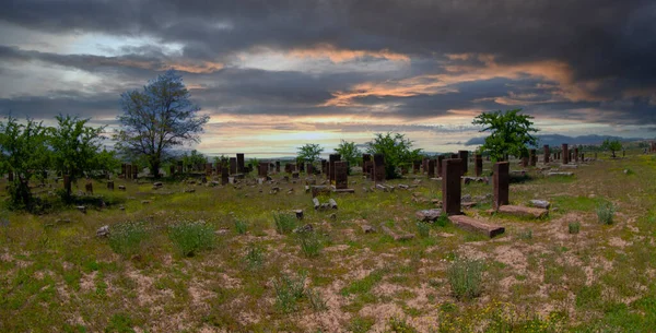 Antico Cimitero Dei Turchi Selcuk Ahlat Turchia Monumenti Tombali Soldati — Foto Stock
