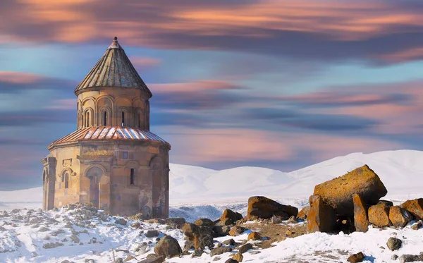 Ani Ruïnes Oude Middeleeuwse Armeense Stad Aan Grens Met Armenië — Stockfoto
