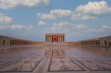 Atatürk 'ün muhteşem günbatımında anıt mezar - Ankara, Türkiye