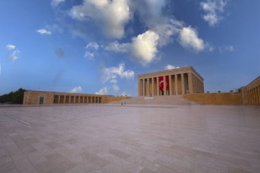 Atatürk 'ün muhteşem günbatımında anıt mezar - Ankara, Türkiye