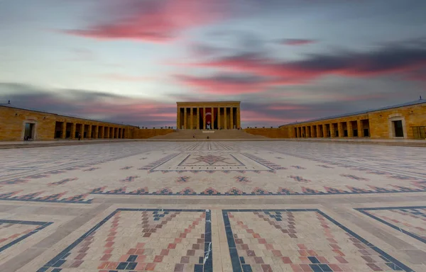 Mausoleum Ataturk Amazing Sunset Ankara Turkey — Stock Photo, Image
