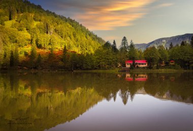 Borcka Karagol (Kara Göl) Panorama manzarası Artvin, Türkiye
