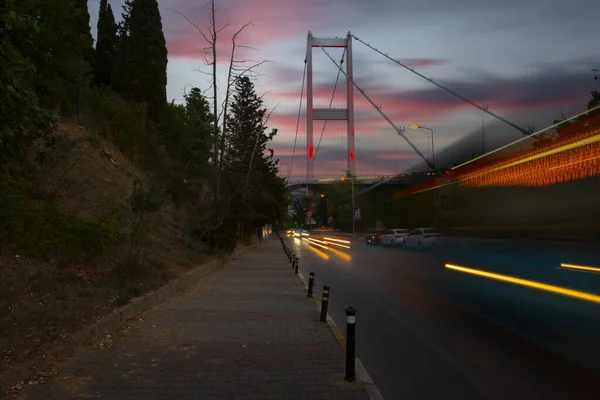 Temmuz Şehitler Köprüsü Temmuz Sehitler Koprusu Stanbul Boğazı Köprüsü — Stok fotoğraf