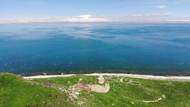 Carpanak Island Island Located Northeastern Part Lake Van Citren Village — Stockvideo