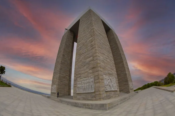 Das Denkmal Der Märtyrer Von Canakkale Ist Ein Kriegerdenkmal Das — Stockfoto