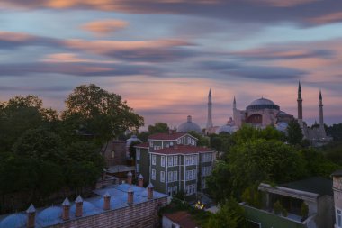 İstanbul, Türkiye 'de Ayasofya manzarası çok güzel