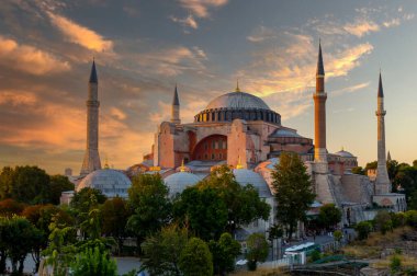 İstanbul, Türkiye 'de Ayasofya manzarası çok güzel