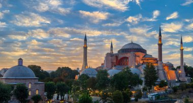 İstanbul, Türkiye 'de Ayasofya manzarası çok güzel
