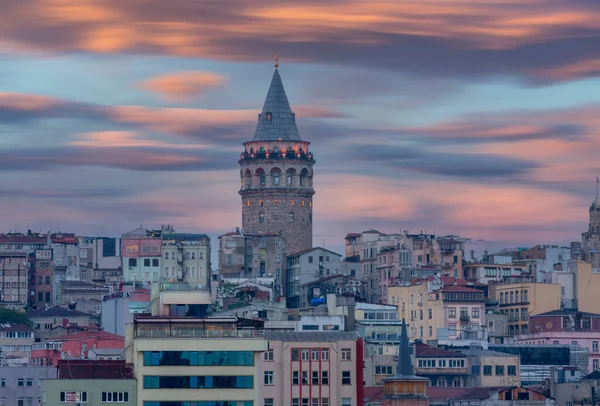 Galata Tower Wonderful Old Street Istanbul Turkey — Stock Photo, Image