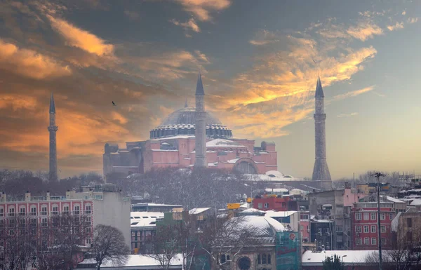 Красивый Вид Собор Святой Софии Стамбуле Турция — стоковое фото