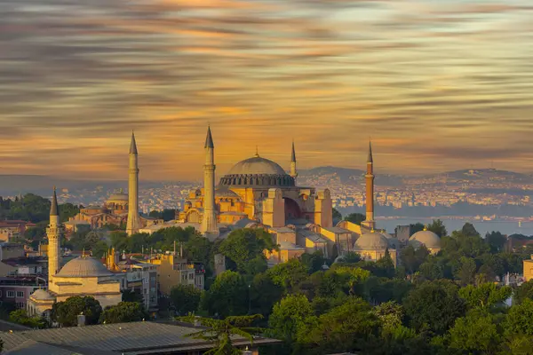 土耳其伊斯坦布尔的Hagia Sophia美丽的风景 — 图库照片