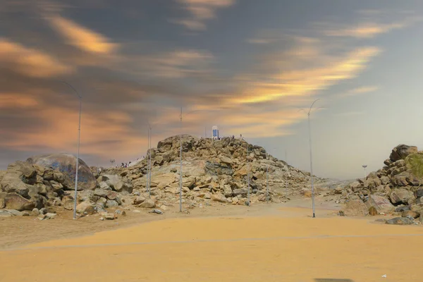 預言者ムハンマドがハッジに立っているアラファトの慈悲の山 — ストック写真