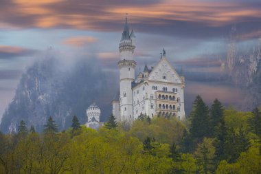 Almanya 'daki Neuschwanstein kalesi.