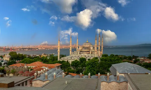 Мечеть Султанахмет Голубая Мечеть Стамбул Турция — стоковое фото