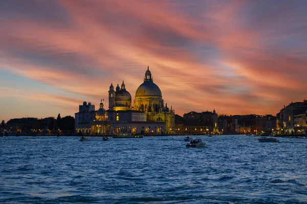 Вид Великий Канал Базиліку Santa Maria Della Salute Венеції — стокове фото