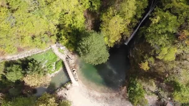Erfelek Waterfalls Drone Video Эрфелек Синоп Турция — стоковое видео