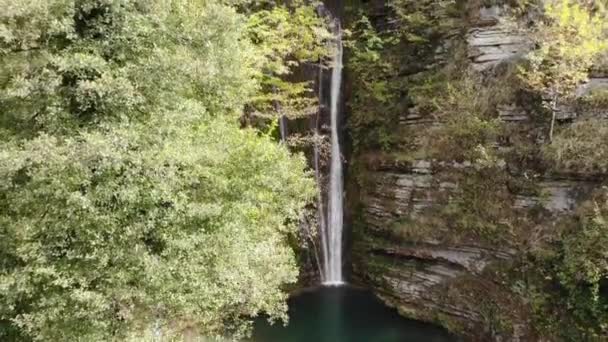 Erfelek Waterfalls Drone Video Эрфелек Синоп Турция — стоковое видео