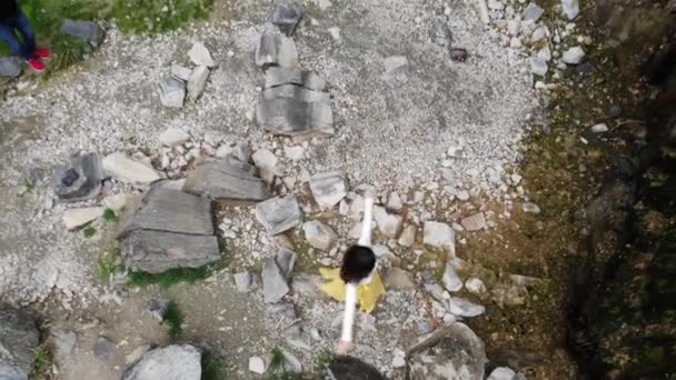 Базальт Рокс Районе Боябат Синоп Турция Вулканическая Порода Обнажается Виде — стоковое видео