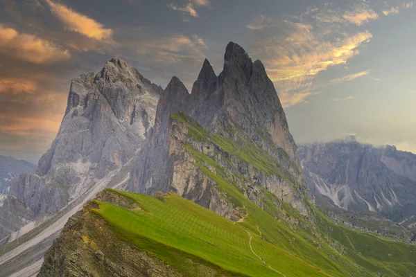 Fantastisk Utsikt Över Secedas Topp Trentino Alto Adige Dolomiterna Alperna — Stockfoto