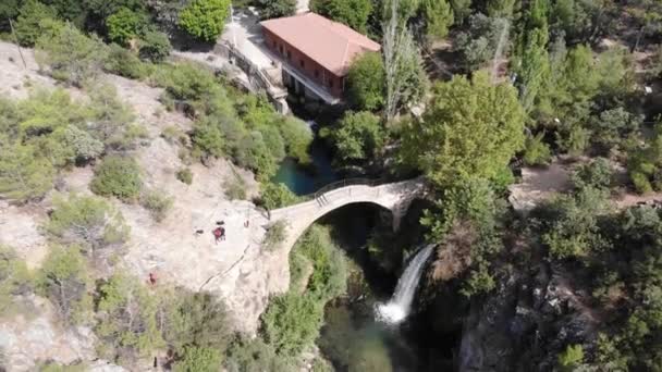 土耳其秋季Usak Clandras桥和瀑布 — 图库视频影像