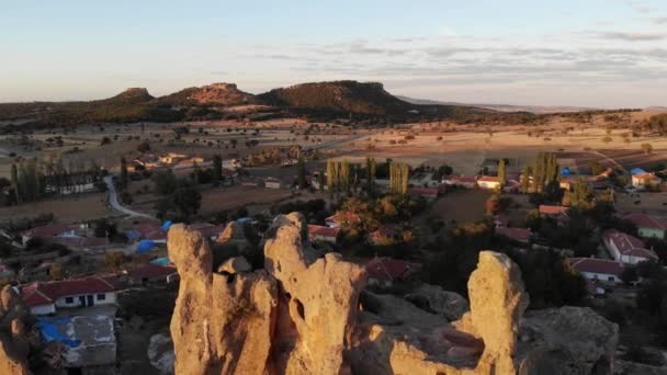 Statique Phrygian Midas Rock Monument Connu Sous Nom Yazilikaya Rock — Video