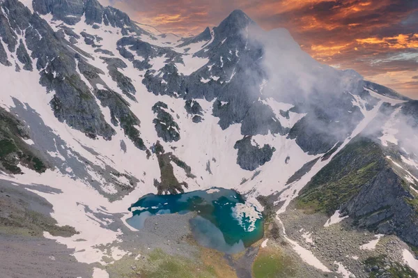 Avusor Glacial Lake Szívtó Kackar Hegységben Avusor Fennsík Rize Törökország — Stock Fotó