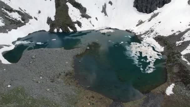 Avusor Glacial Lake Heart Lake Het Kackar Gebergte Avusor Plateau — Stockvideo