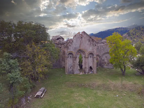 Ruínas Antigo Mosteiro Tibetano Igreja Aldeia Cevizli Savsat Artvin Turke — Fotografia de Stock