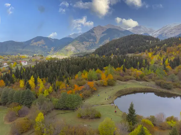 Herfst Uitzicht Savsat Artvin Turkije Prachtig Herfstlandschap Met Kleurrijke Bomen — Stockfoto