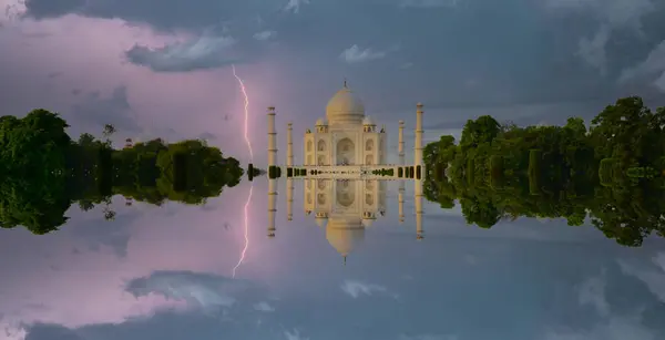 Taj Majal Lever Soleil Agra Inde — Photo