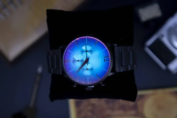 Colored glass men's wrist watches.