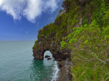 Giresun Deliklitas Sahili, gökyüzünden izleniyor.