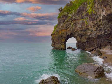 Giresun Deliklitas Sahili, gökyüzünden izleniyor.