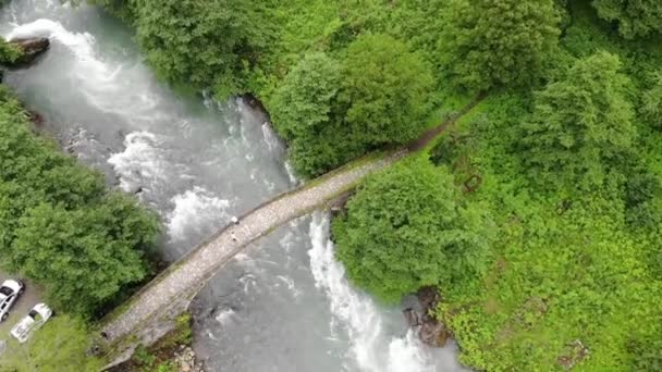 Kacka Berg Nationalpark Gamla Sten Broar Antenn Utsikt Över Kackar — Stockvideo