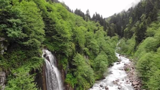 Kackerbergens Nationalpark Vackraste Naturliga Vattenfallen Kackerbergen — Stockvideo